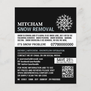 White Snowflake, Snow Removal Company Advertising Flyer
