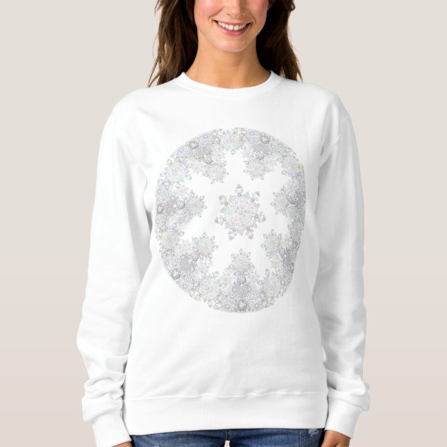 white snowflake sweatshirt (Front)