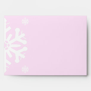 White Snowflake Winter Birthday Envelope