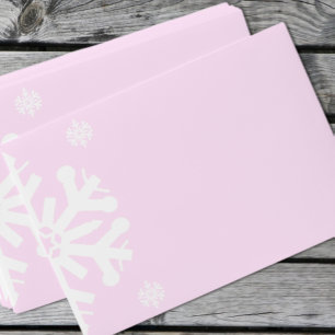 White Snowflake Winter Birthday Envelope