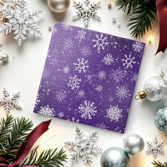 White Snowflakes Amethyst Purple Tile (Creator Uploaded)