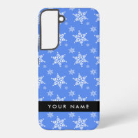 White Snowflakes, Blue, Your name, Personalise