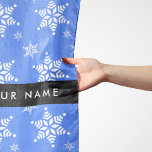White Snowflakes, Blue, Your name, Personalise Scarf<br><div class="desc">Cute,  fun and adorable pattern with white snowflakes on blue background. Modern and trendy gift,  perfect for the snow lover in your life. Personalise by adding your name,  nickname,  monogram or initials.</div>