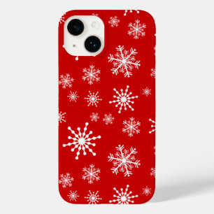 White Snowflakes Case-Mate iPhone 14 Case
