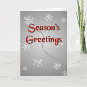 White Snowflakes Christmas Card