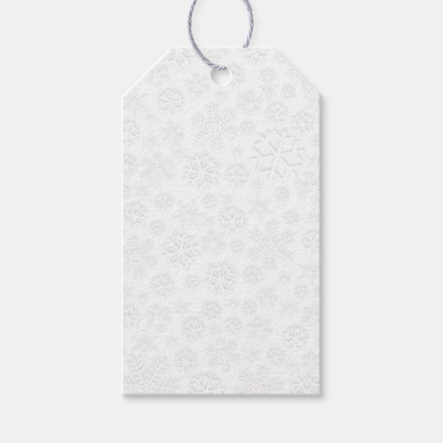 White Snowflakes Gift Tags (Front)