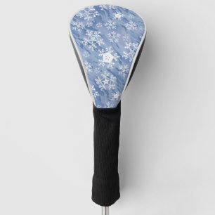 White Snowflakes Golf Head Cover