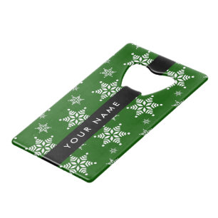 White Snowflakes, Green, Your name, Personalise
