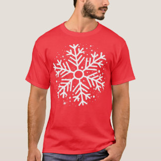 White Snowflakes Merry Christmas Costume 2  T-Shirt