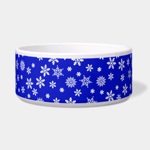 White Snowflakes on Blue  Background