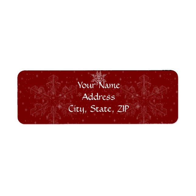 White Snowflakes on Cranberry Background (Front)