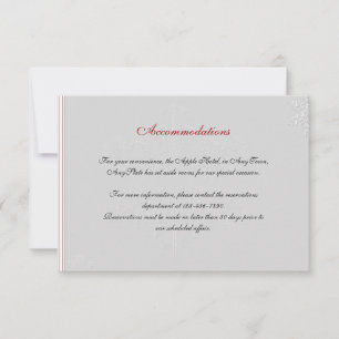 White Snowflakes on Silver Wedding Insert Invitation