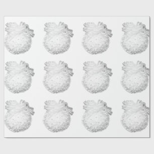 White Snowflakes Ornaments Wrapping Paper