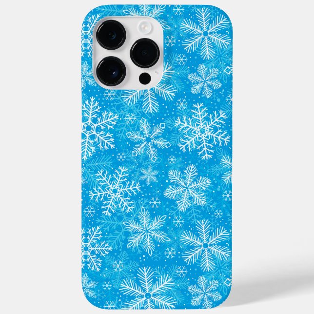White snowflakes pattern Case-Mate iPhone case (Back)