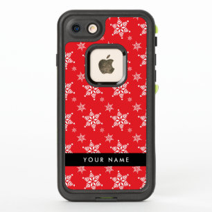 White Snowflakes, Red, Your name, Personalise