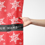 White Snowflakes, Red, Your name, Personalise Scarf<br><div class="desc">Cute,  fun and adorable pattern with white snowflakes on red background. Modern and trendy gift,  perfect for the snow lover in your life. Personalise by adding your name,  nickname,  monogram or initials.</div>