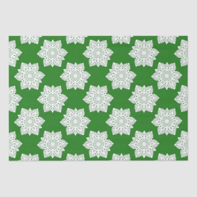 White Snowflakes Tissue Paper (Front)
