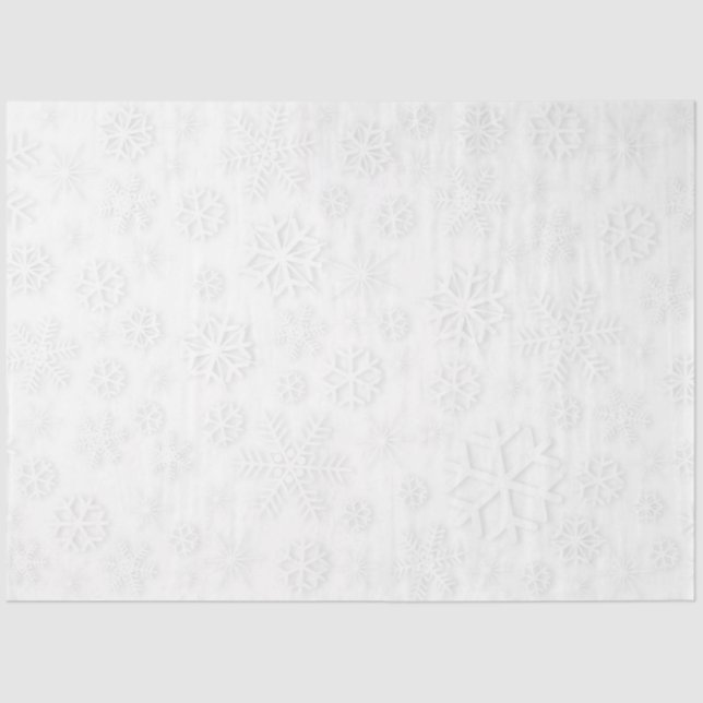 White Snowflakes Tissue Paper (Front)