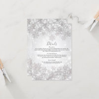 White Snowflakes Winter Wonderland Wedding Details