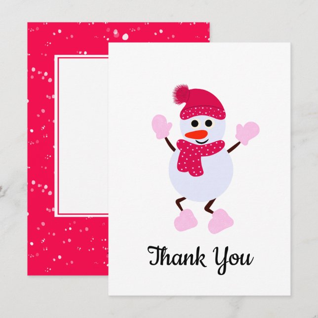 White snowman holiday card (Front/Back)