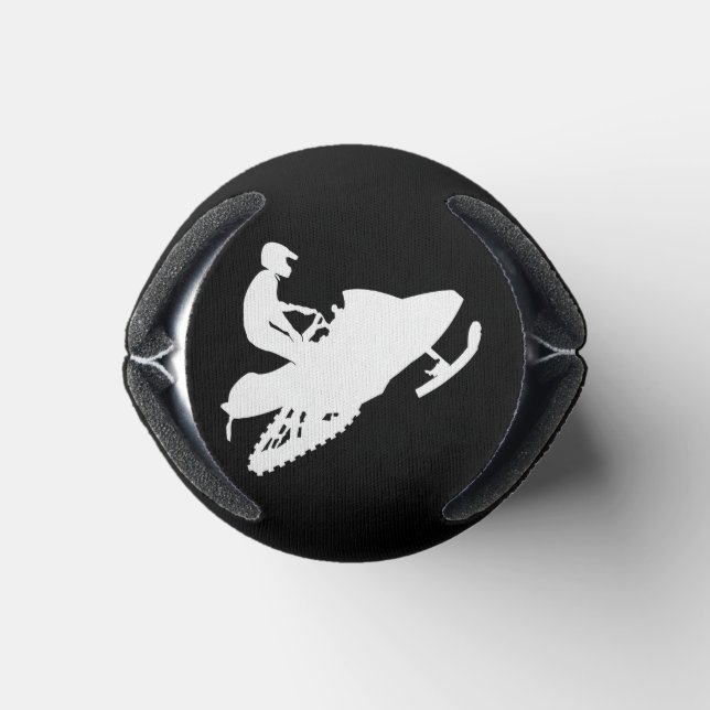 White-Snowmobile Can Cooler (Bottom)