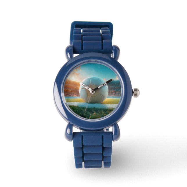 White Soccer Football In Arena Watch (Front)