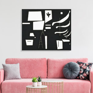 White – Soft and Hard Kandinsky Canvas Print