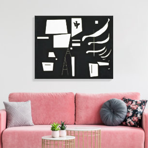 White - Soft and Hard   Kandinsky   Canvas Print