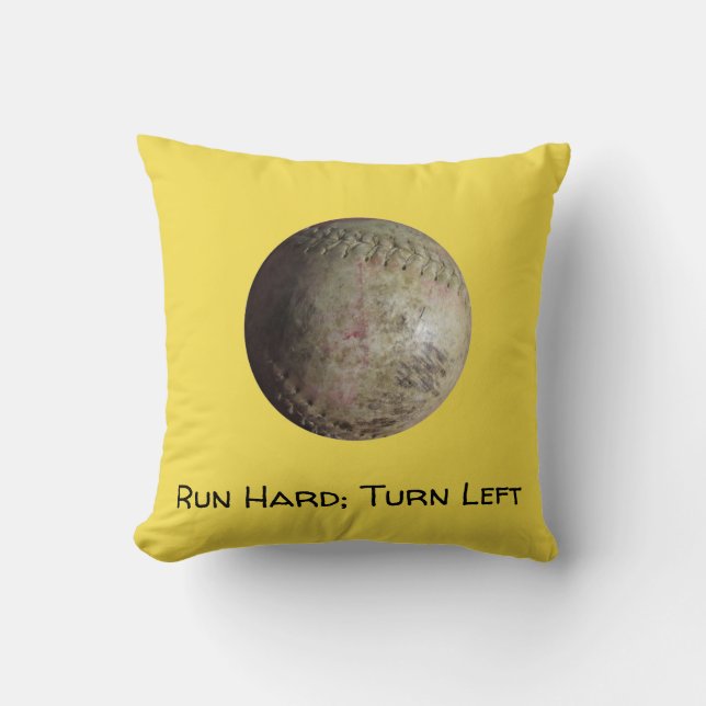 White Softball Image Cushion (Front)