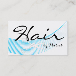 White Solid Hair Stylist Appointment #5 Card