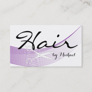 White Solid Hair Stylist Appointment #8 Card