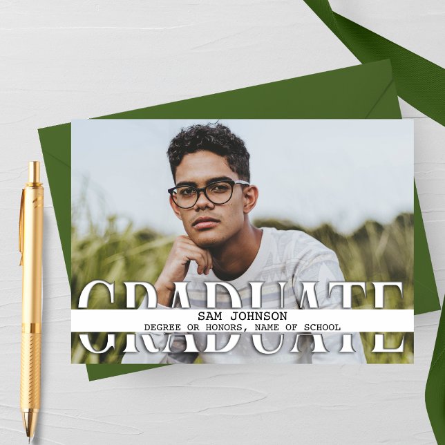 White Space Photo Graduation Announcement (Creator Uploaded)