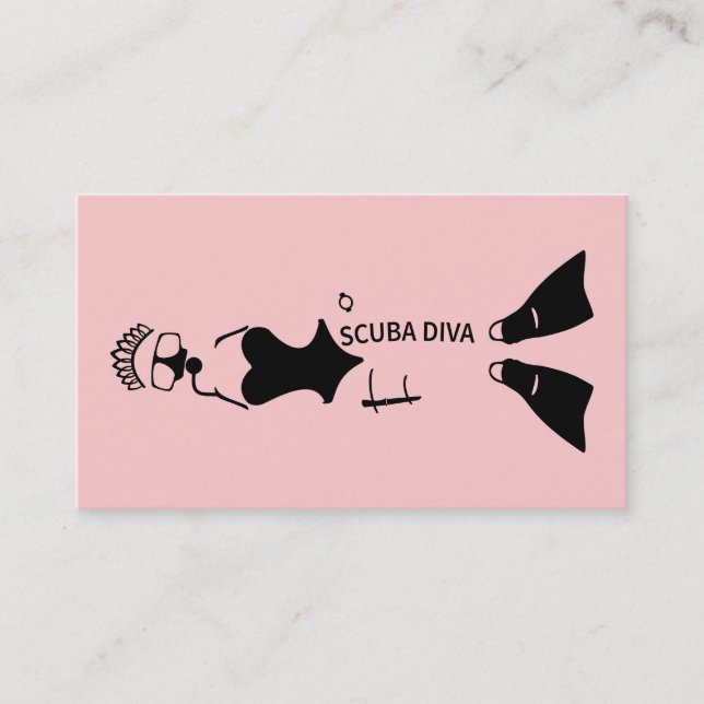 White Space Scuba Diva Business Card (Front)