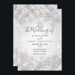 White Sparkle Snowflakes Winter Wonderland Wedding Invitation<br><div class="desc">Customise with any text</div>