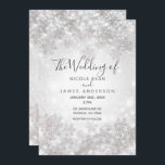 White Sparkle Snowflakes Winter Wonderland Wedding Invitation<br><div class="desc">Customise with any text</div>