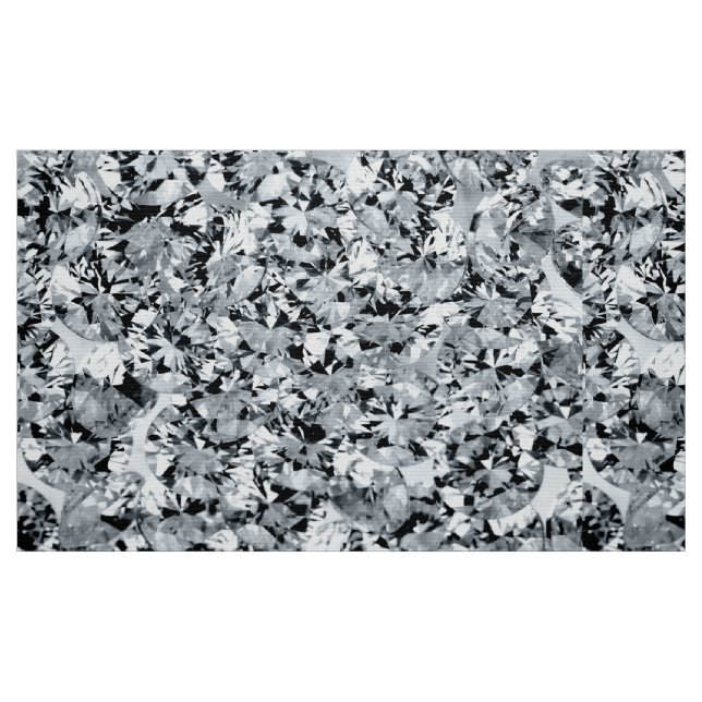 White sparkling diamonds pattern fabric (Fat Quarter)