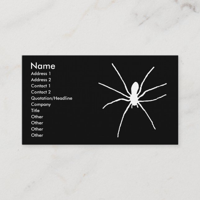 White Spider Business Card (Front)