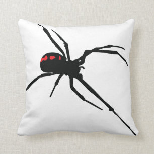 WHITE SPIDER FRONT/BLACK WEB BACK PILLOW