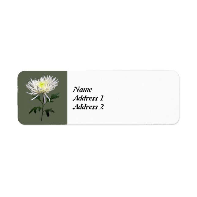 White Spider Mum Save the Date (Front)