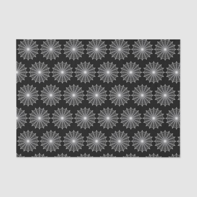White Spider Web Halloween Tissue Paper (Front)