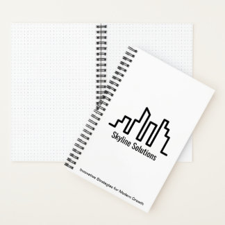 White Spiral Notebook with Minimalist Design