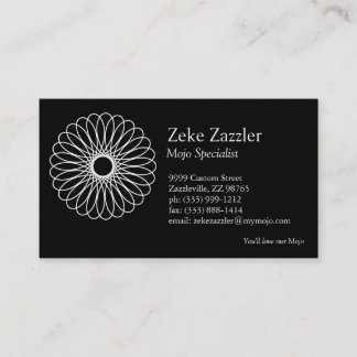 White Spirograph Business Card