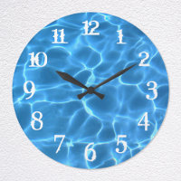 White Splash Numbers Blue Swimming Pool