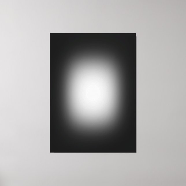 White spotlight on black canvas print (Front)