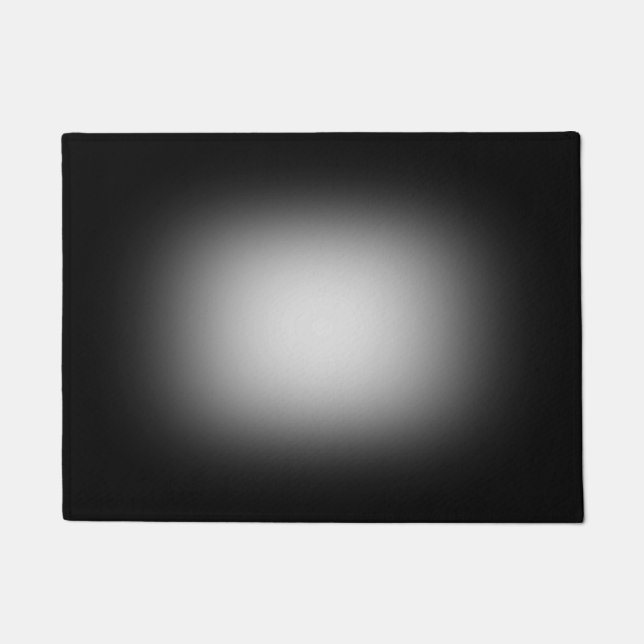 White spotlight on black doormat (Front)