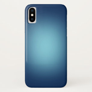 White spotlight on blue iPhone x case