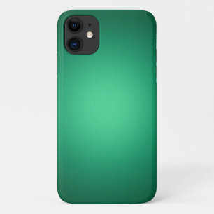 White spotlight on green iPhone 11 case