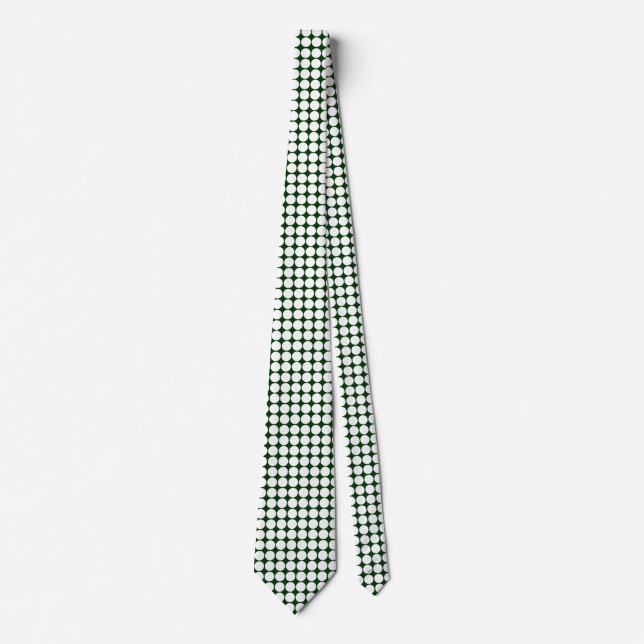 White Spots - Dark Green Tie (Front)