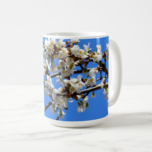 White spring blossoms apple tree photo coffee mug