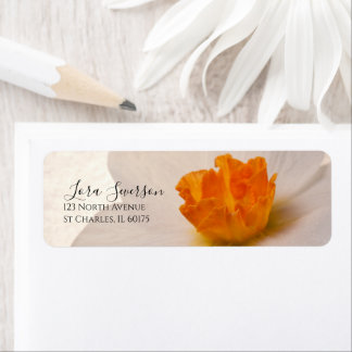 White Spring Daffodil Return Address